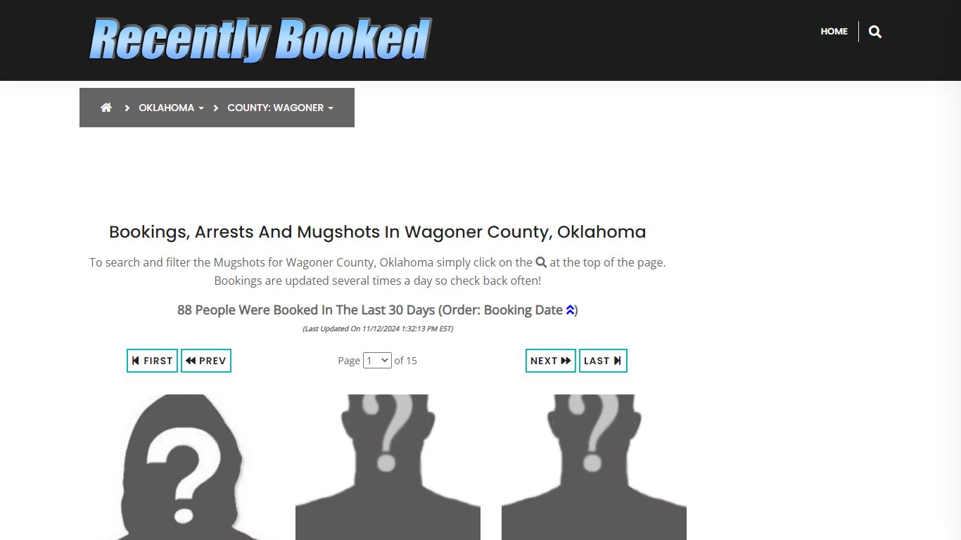 Bookings, Arrests and Mugshots in Wagoner County, Oklahoma